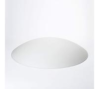 ORION LIGHTSTYLE Lampshade en Verre Blanc Matte, Diamètre 540 mm, Hauteur 100 mm, Ouverture 12 mm, Cylindrique, Minimaliste