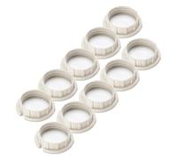 ORION LIGHTSTYLE Lot de 10 anneaux à visser pour douilles de lampe G9 - 20 mm - En PVC résistant à la chaleur - Légèrement blanc