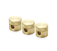 ORION LIGHTSTYLE Lot de 3 goupilles murales et de plafond (Ø 19 mm), hauteur 18 mm, support de câble comme fixation au plafond pour câble textile, laiton doré