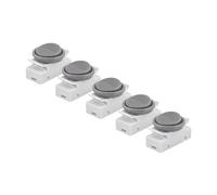 ORION LIGHTSTYLE Lot de 5 interrupteurs à bascule encastrés 2 A 250 V avec anneau et bascule - Interrupteur de rechange pour luminaires de cuisine, appliques murales - Gris