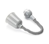 ORION LIGHTSTYLE Pendule de lampe - Longueur variable 400-1500 - Suspension de lampe avec câble spiralé - Douille E27 avec anneau à vis - Charge maximale 5 kg - Pendule de traction - Plastique - Gris