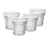 Orion Lot de 4 verres en acrylique 350 ml - En plastique incassable - Réutilisables - Pour eau, jus, boissons, camping, pique-nique, lave-vaisselle - Transparent