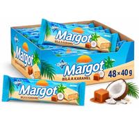 Orion Margot Mini, barre au soja avec enrobage blanc et éclats de caramel, 48 × 40 g