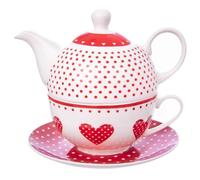 Orion Pichet + tasse avec soucoupe POINTS CŒURS