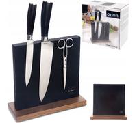 Orion Porte-couteaux Magnétique 24x24cm Noir Double face Support de cuisine