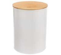 Orion Récipient de cuisine Récipient de conservation Boîte à provisions en métal blanc avec joint en silicone pour produits en vrac WHITELINE 2,3l