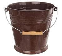 Orion Seau à eau en acier émaillé 10 l Marron