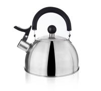 Orion Teapots - Théière mate avec sifflet, volume 2 l, acier inoxydable mat/noir 111999