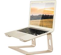 Orionstar Support Ordinateur Portable, Support PC Portable Bureau Ergonomique, Support Macbook Pro Air, Rehausseur Ordinateur Portable Ventilé pour Dell Apple Laptops Tablettes 10"-15,6" (Doré)