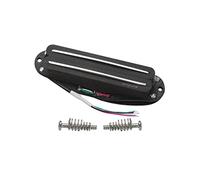 Oripure AlNiCo 5 Micros à double lame à enroulement chaud Micro à simple bobinage Humbucker 10.6K pour guitare électrique Fender Strat/Squier, Noir