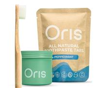 Oris Health ORIS Lot de 62 comprimés de dentifrice naturel de 1 mois | Sans fluor, adaptés pour les voyages, convient aux enfants, avec nanohydroxyapa qui renforce la peinture