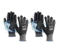 OriStout Gants de travail imperméables pour homme et femme, écran tactile, gants thermiques d'hiver, gants de jardinage pour temps froid, taille XX-Große, couleur Gris-2 paires