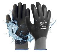 OriStout Gants de travail pour homme et femme, écran tactile, gants imperméables, gants thermiques d'hiver, gants de jardinage pour temps froid, gris, taille S