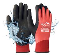 OriStout Gants de travail pour homme et femme, écran tactile, gants imperméables, gants thermiques d'hiver, gants de jardinage pour temps froid, rouge, taille M