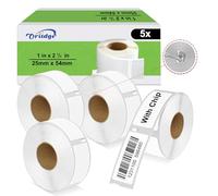 Oritdge 4 Rouleaux 11352 d'etiquettes 25MM x 54MM Compatible pour S0722520 DYMO Rouleaux etiquettes pour DYMO Labelwriter 550 5XL Labelwriter 450 4XL