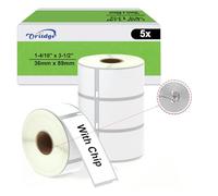 Oritdge 4 Rouleaux 99012 d'Etiquettes 36MM x 89 MM Compatible pour DYMO Rouleaux d'Etiquettes S072240 pour DYMO Labelwriter 550 5XL Labelwriter 450 4XL