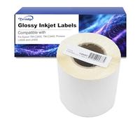 Oritdge Étiquette en Papier Continu 3.5" pour Epson Étiquettes Autocollantes Continues 89 mm x 32 m Compatible pour Epson TM-C3500, TM-C3400, Primera LX500 & LX400