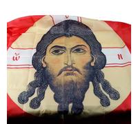Orivin Jésus Gonfalon impérial Christ Religion Foi Visage Drapeau impérial russe Bannière intérieure et extérieure (3x5 pieds)