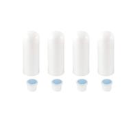 Orivin Lot de 4 flacons applicateurs de liquide en plastique blanc de 50 ml, rechargeables, à tête éponge, pour cosmétiques, huiles essentielles, déodorants