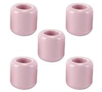 Orivin Lot de 5 mini bougeoirs en céramique rose en forme de carillon pour rituels, sorts, accessoires Wicca, décoration d'autel, petits bougeoirs faciles à transporter pour la maison