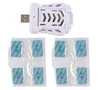 Orivin Tue-moustiques électrique portable avec 4 pastilles anti-moustiques, tue-insectes, tue-mouches, mites, cuisine (blanc)