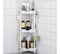 OriwarE Etagere Douche, Etagere Salle de Bain, Porte Savon Douche, Etagere Douche sans Percage (Blanc, 3 Tier)