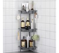 OriwarE Etagere Douche, Etagere Salle de Bain, Porte Savon Douche sans Percage (Gris, 3 Tier)