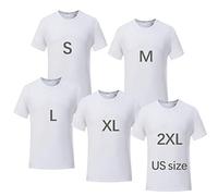 ORJ Lot de 5 t-shirts vierges unisexes en polyester blanc à col rond et manches courtes pour sublimation, blanc, Taille Unique