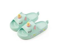 OrJana Sandales Licorne. Chaussons piscine antidérapants. Chaussons d'été. Sabots imperméables, Slide vert d'eau, 37/38 EU