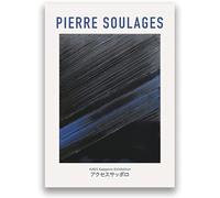 Orjdjz Wxkbl Abstrait Pierre Soulages Affiche Exposition Art Mural Pierre Soulages Impressions Pierre Soulages Toile Peinture Maison Décoration Murale Photo 30x40cm sans Cadre