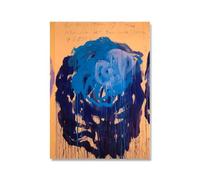 Orjdjz Wxkbl Blue Roses par Cy Twombly Peinture sur toile Lignes de graffiti Imprimés murals Affiche abstraite Cy Twombly pour décoration de salle de bain Photo 30x40cm sans cadre