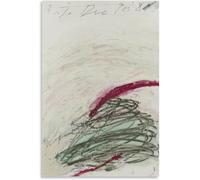 Orjdjz Wxkbl Célèbre Art mural Cy Twombly imprimé《Untitled》Peintures Tableau esthétique Affiche abstraite Cy Twombly pour la décoration de chambre 30x40cmx1 Sans cadre