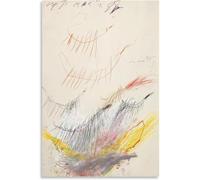 Orjdjz Wxkbl Cy Twombly《Barge solaire de Sesostris 》Affiche Abstracte Art mural Cy Twombly Peinture sur toile Estampes modernes pour décoration de salle de classe 50x75cm Non encadrée