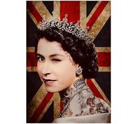 Orjdjz Wxkbl Elizabeth II Reine Affiche et estampes Jeune Angleterre Reine Toile Murale Art Reine Elizabeth Portrait Peinture pour la décoration Murale de la Maison 50x70cm sans Cadre
