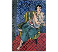 Orjdjz Wxkbl Henri Matisse Art Mural Henri Matisse Affiche (Femme Assise Sur Une Chaise) Peinture Sur Toile Rétro Impressions et Photo Pour La Maison 40x65cmx1 Sans Cadre