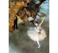 Orjdjz Wxkbl L’étoile par Edgar Degas Affiche et impressions abstraites Wal Art Edgar Degas Danse Fille Peinture Toile pour la maison murale Photo Décor 60x80cmx1 Sans cadre