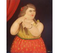 Orjdjz Wxkbl La femme de Fernando Botero Affiche en toile Peinture murale vintage Gravures et image pour la décoration de bureau de Fernando Botero 40x65cm sans cadre