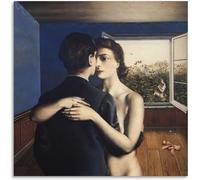 Orjdjz Wxkbl La joie de vivre de Paul Delvaux Affiche et estampes Surréalisme Art mural Paul Delvaux Peinture Toile pour la maison Murale Photo Décor 50x50cmx1 Sans cadre