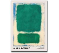Orjdjz Wxkbl Mark Rothko Art mural Mark Rothko《Une rétrospective》Affiche Abstrait Peinture sur toile Impressions modernes Image esthétique pour la décoration intérieure 40x55cmx1 Non encadré