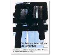 Orjdjz Wxkbl Pierre Soulages Affiche Pierre Soulages Exposition d’Art Mural Tableau sur Toile Pierre Soulages Impressions pour la Maison Décoration d’Art Mural 40x60cmx1 sans Cadre