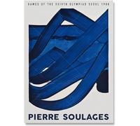 Orjdjz Wxkbl Pierre Soulages Affiche Pierre Soulages Toile Art Mural Pierre Soulages Impressions Pierre Soulages Pierre Soulages Peinture Maison Décoration Murale Tableau 40x60cm sans Cadre