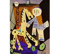 Orjdjz Wxkbl son cheval de bataille par Pablo Picasso Affiche et impression Art mural abstrait Pablo Picasso Toile de peinture pour bureau Décoration murale 30x40cm Sans cadre