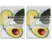 Orjena. Masque Natural Moisture Avocado Mask Sheet (Lot de 2)