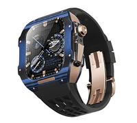 ORKDFJ Fluororubber Bracelet de montre en fibre de carbone pour Apple Watch SE/4/5/6/7/8/9 Series 44/45 mm, 44mm