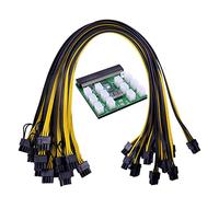 ORKDFJ Kit de carte de dérivation de module d'alimentation avec 12 pièces 17 pièces 18 AWG 6 broches vers 6 + 2 8 broches pour carte vidéo HP 1200 W 750 W (orange)