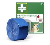 Orkla Care CEDERROTH Mousse douce auto-adhésive élastique pour pansements, bleu, rl. 6 cm x 2 m Quantité:1