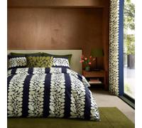 Orla Kiely Just Contempo Parure de lit 100 % coton Motif rayures Sycomore Bleu ciel 260 x 220 cm