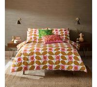 Orla Kiely Parure de lit 100 % coton Motif fleurs safran 137 x 200 cm