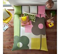 Orla Kiely Parure de lit - Abacus Block Multi 100 % coton 200 fils au pouce carré (Super King Size : 260 x 220 cm)