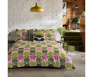Orla Kiely Parure de lit avec housse de couette et 2 taies d'oreiller pour lit king size 230 x 220 cm
